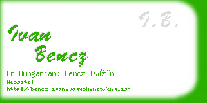 ivan bencz business card